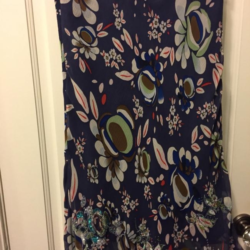 Oilily blue skirt with sequin embellishments